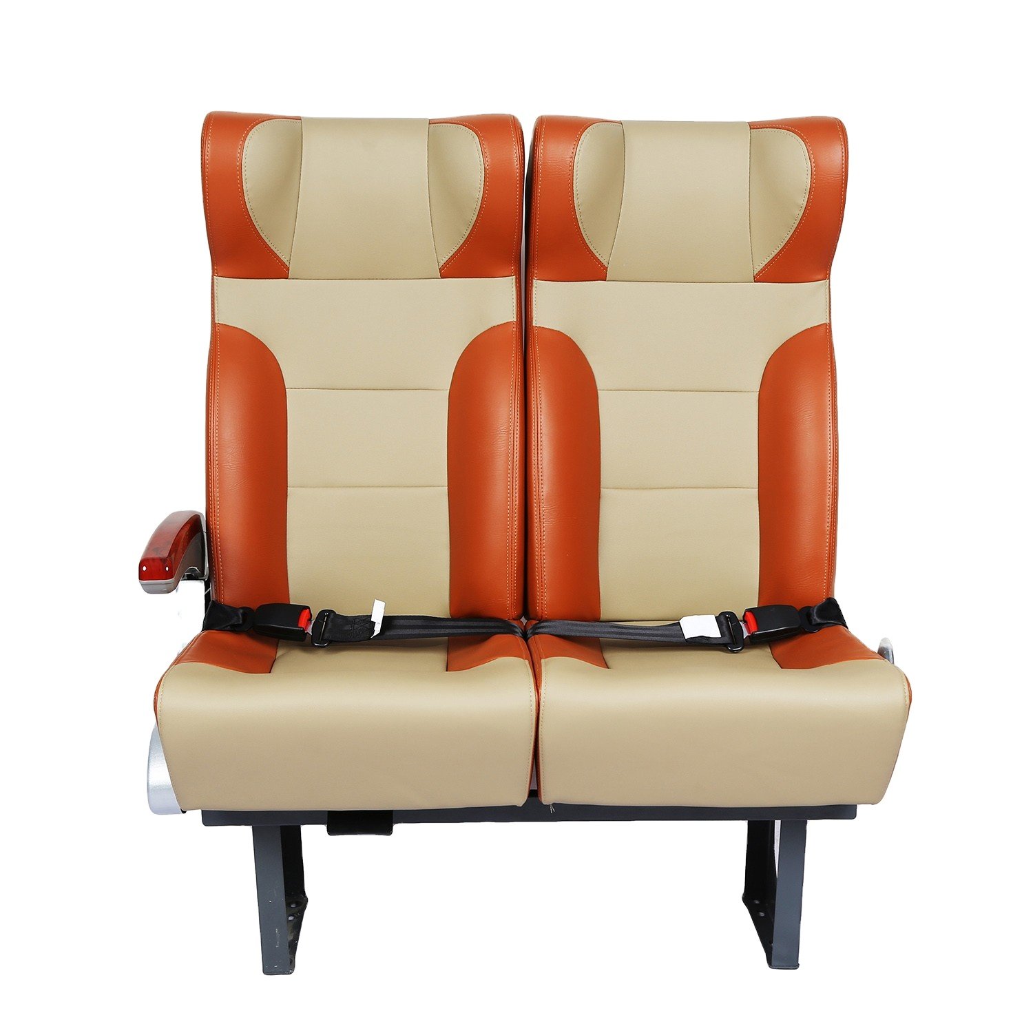 YLC 2025 New Arrival Luxury Business Class Bus Passenger Seat PVC Leather Wrapped Back Reclining RV Refitting Seat